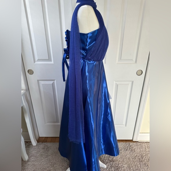 NWOT Royal Blue Gown - Picture 3 of 16
